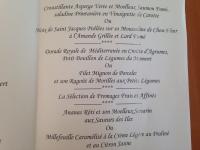 Notre menu