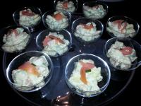 verrines avocat crevette saumon