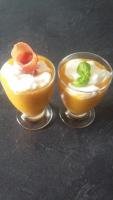 Verrines melon/crème chèvre !