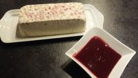 Nougat glacé aux framboises/coulis fruits rouges !